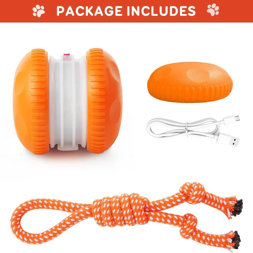 Interactive Rolling Dog Ball Toy | Motion Sensor, Two Speed Modes &amp; Rope Tug | Chew-Resistant, Auto Standby Mode 4