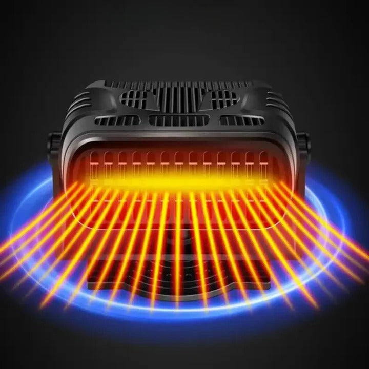 Portable Car Heater and Cooling Fan 12V with Dual Heating and Cooling Modes | 360° Rotatable Dashboard Mount | Fast Defrost 1