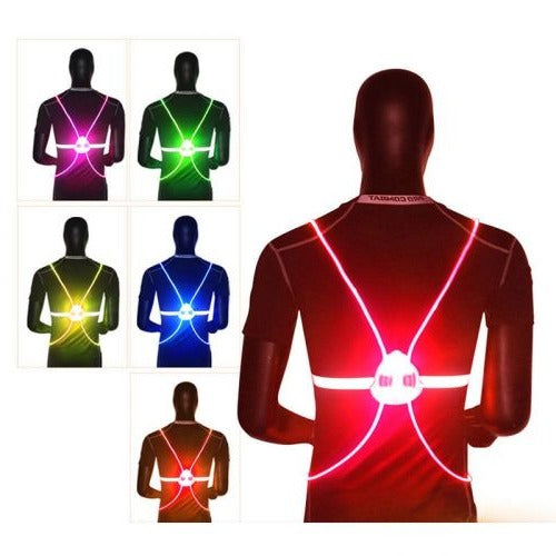 360 Reflective LED Flash Night Vest | 360° Visibility with Fiber Optic Lighting | 3 Light Modes, Water-Resistant, Adjustable Fit 6