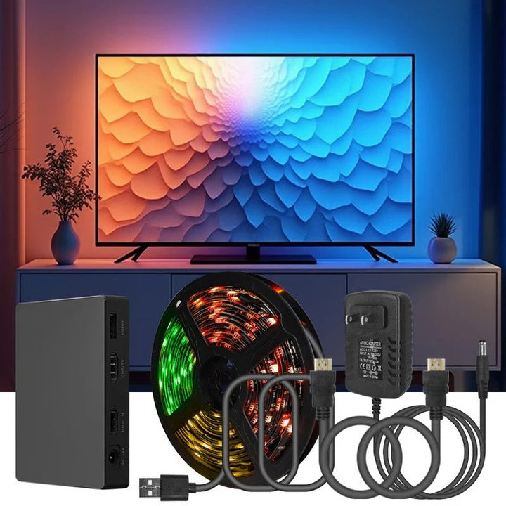 TV Backlight LED Strip with Real-Time HDMI Sync | 4K HDR Scene Sync | Wireless App and Smart Speaker Voice Control 1