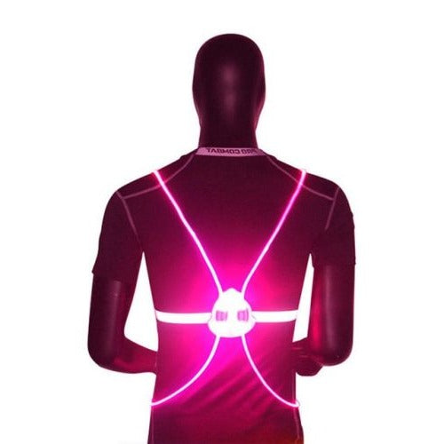 360 Reflective LED Flash Night Vest | 360° Visibility with Fiber Optic Lighting | 3 Light Modes, Water-Resistant, Adjustable Fit 5