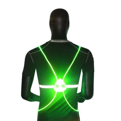 360 Reflective LED Flash Night Vest | 360° Visibility with Fiber Optic Lighting | 3 Light Modes, Water-Resistant, Adjustable Fit 4