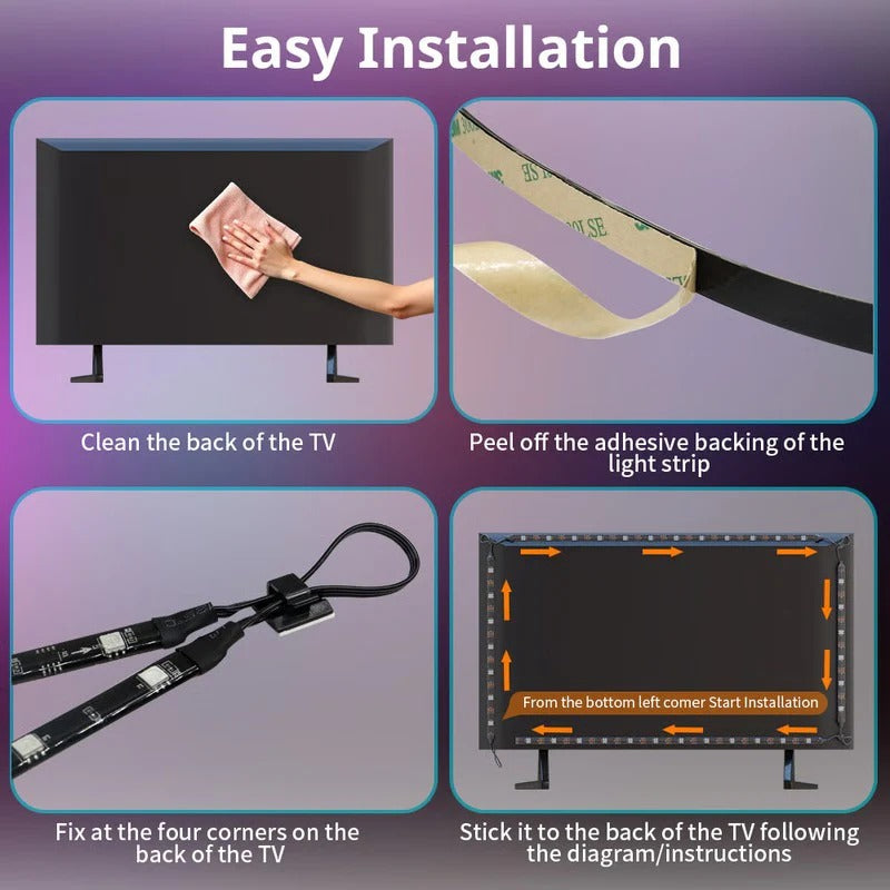 TV Backlight LED Strip with Real-Time HDMI Sync | 4K HDR Scene Sync | Wireless App and Smart Speaker Voice Control 4