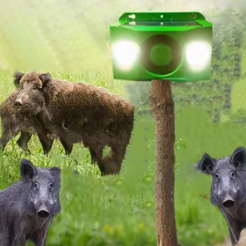 Solar Animal Deterrent Light Alarm Dual Spotlight Weatherproof 6