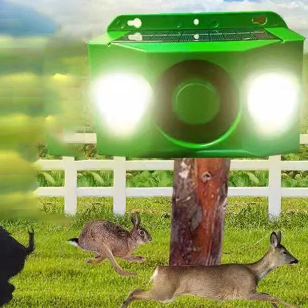 Solar Animal Deterrent Light Alarm Dual Spotlight Weatherproof 2