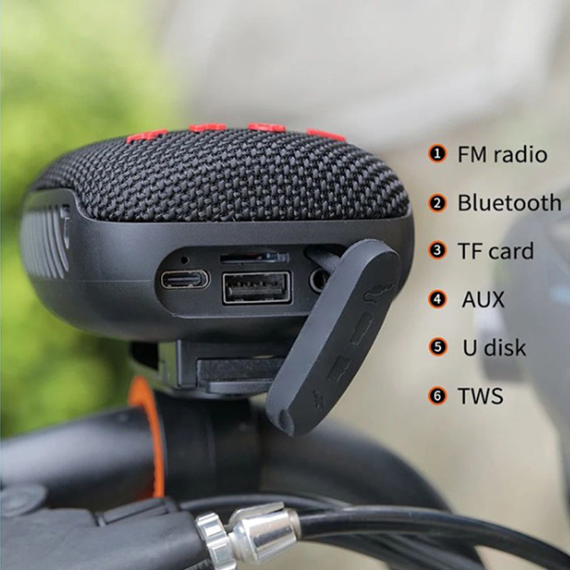 Bluetooth Bike Speaker Handlebar Mount Waterproof Rechargeable 8