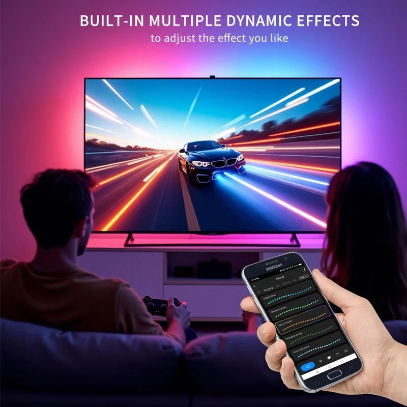TV Backlight LED Strip with Real-Time HDMI Sync | 4K HDR Scene Sync | Wireless App and Smart Speaker Voice Control 6