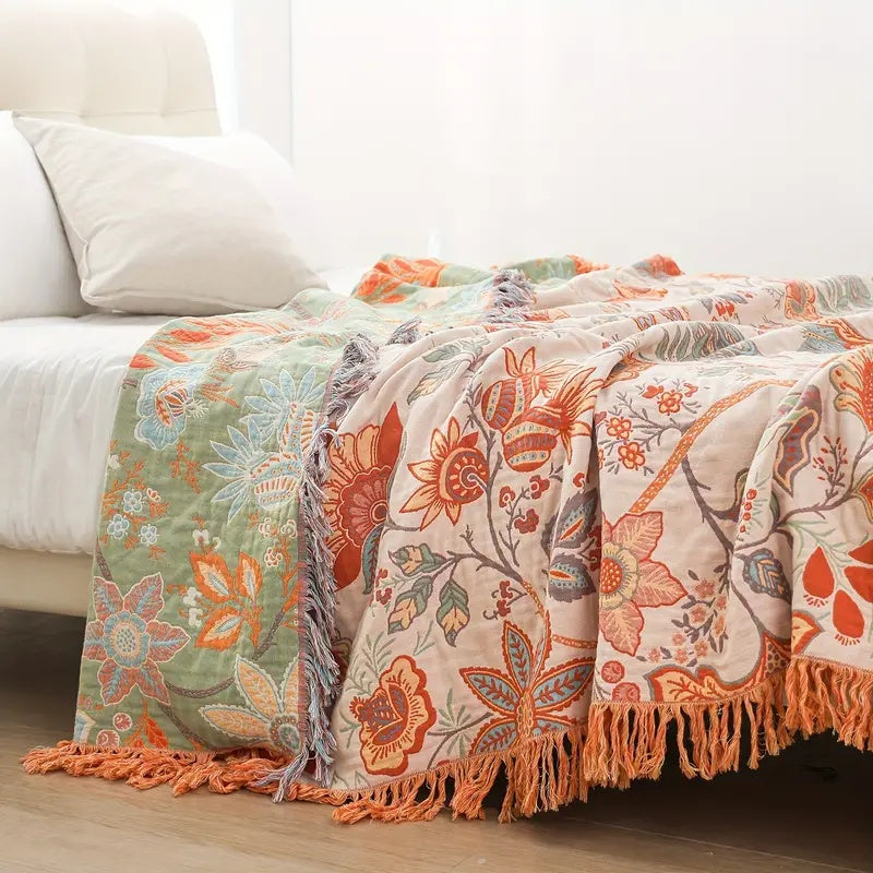 Throw Blanket Skin-Friendly Weave 150x200cm-230x250cm | Decorative Pattern | Machine-Washable, All-Season Comfort 2