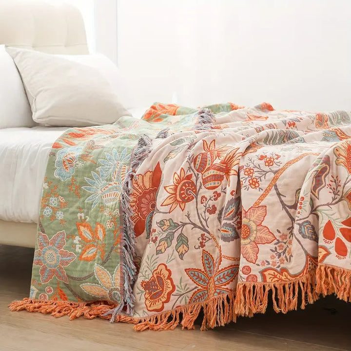 Throw Blanket Skin-Friendly Weave 150x200cm-230x250cm | Decorative Pattern | Machine-Washable, All-Season Comfort 2