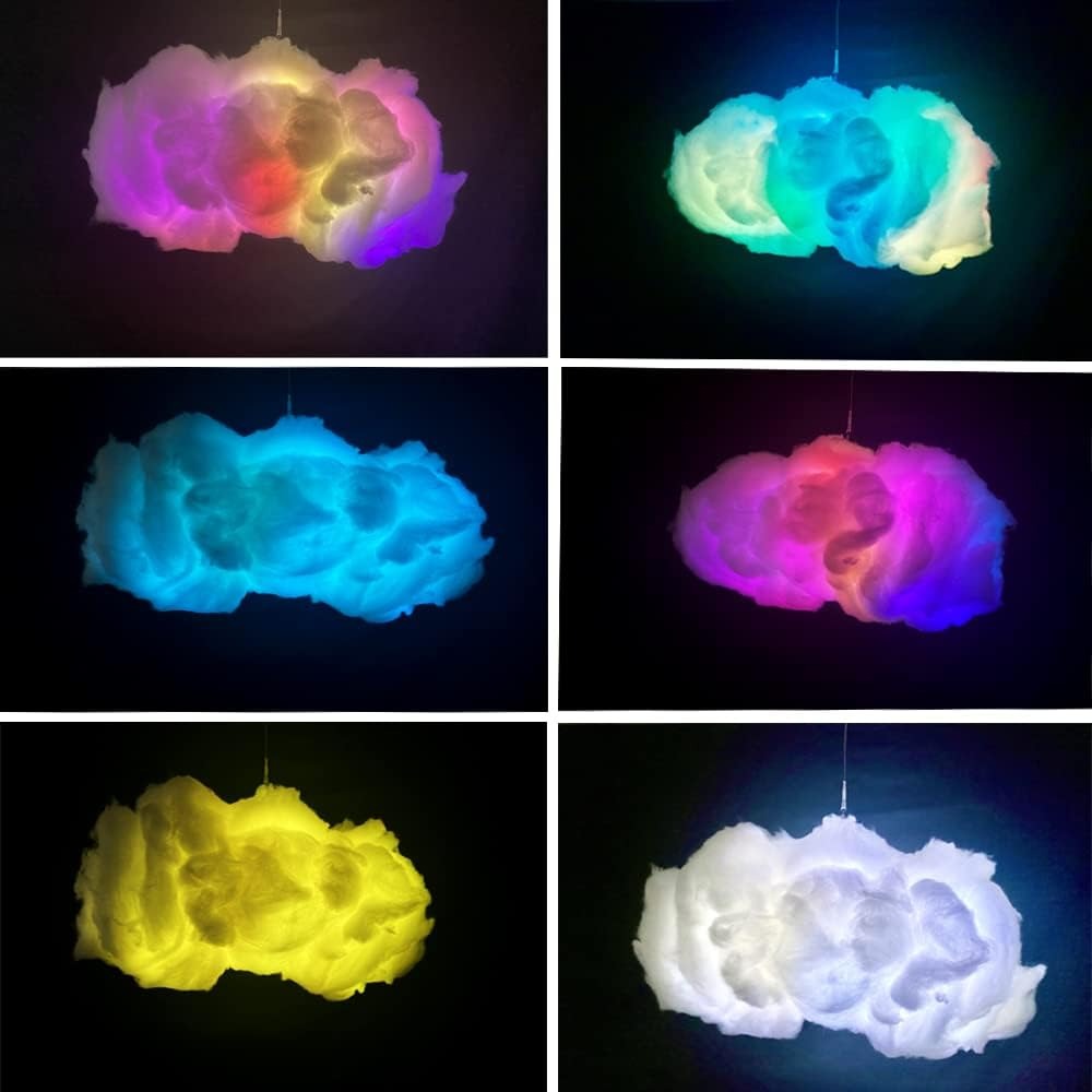 3D Cloud Night Light Colour Changing USB Powered Remote with Music Sync 6