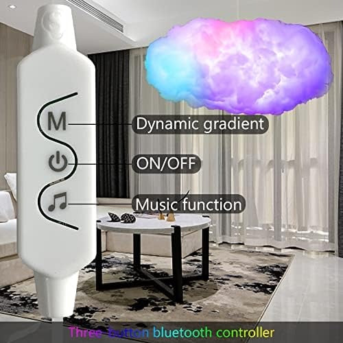 3D Cloud Night Light Colour Changing USB Powered Remote with Music Sync 7