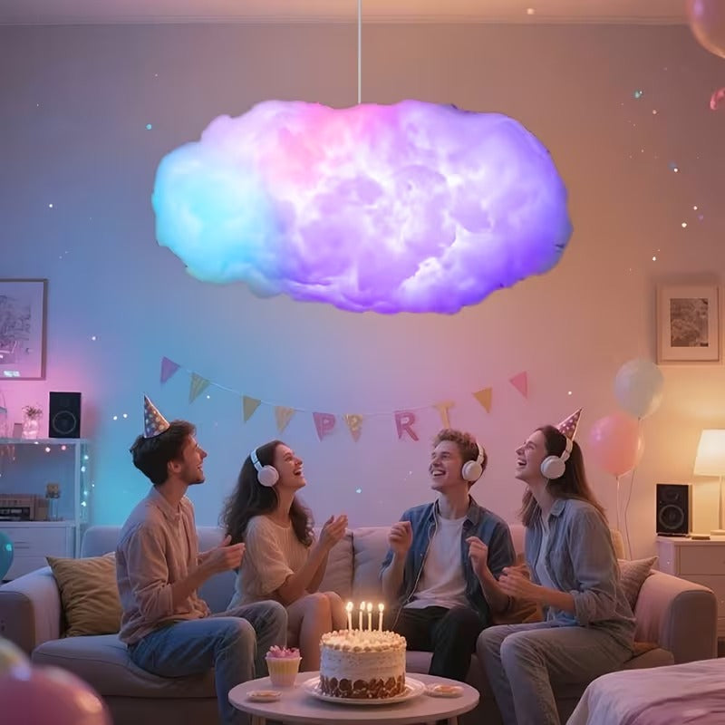 3D Cloud Night Light Colour Changing USB Powered Remote with Music Sync 4