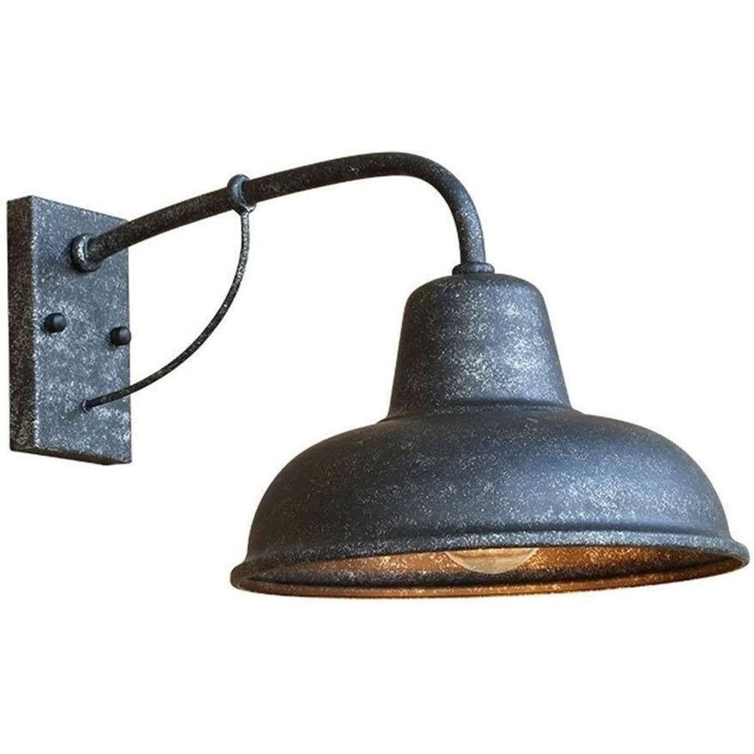 Outdoor Barn Wall Light | Thick Metal Arm, E26/E27 Bulb Socket | Weatherproof Seal, Dust Resistant, Wall Mount 2