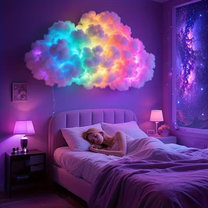 3D Cloud Night Light Colour Changing USB Powered Remote with Music Sync 1