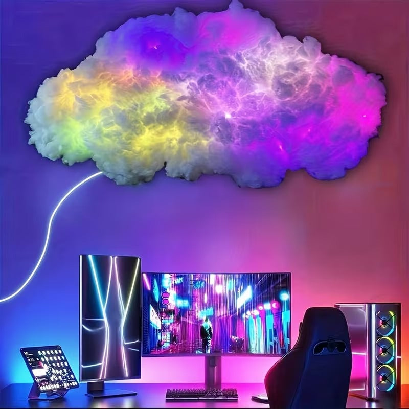 3D Cloud Night Light Colour Changing USB Powered Remote with Music Sync 2