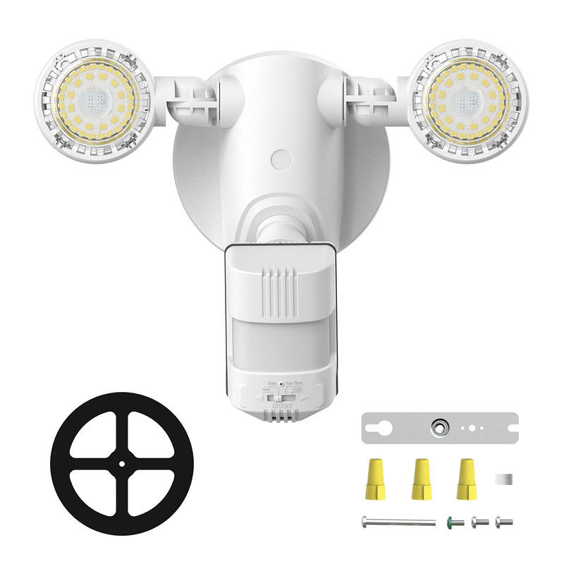 Motion Sensor LED Flood Light Ceramic Housing | 2000 Lumen 320 Degree Beam, 72ft Range | IP65 Weatherproof Security Light 6