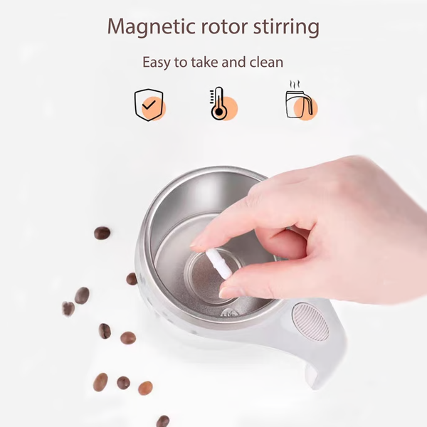 Self-Stirring Magnetic Coffee Mug | Cordless Rechargeable, Up to 60 Uses Per Charge | Mixes Coffee, Milk or Juice Instantly 6