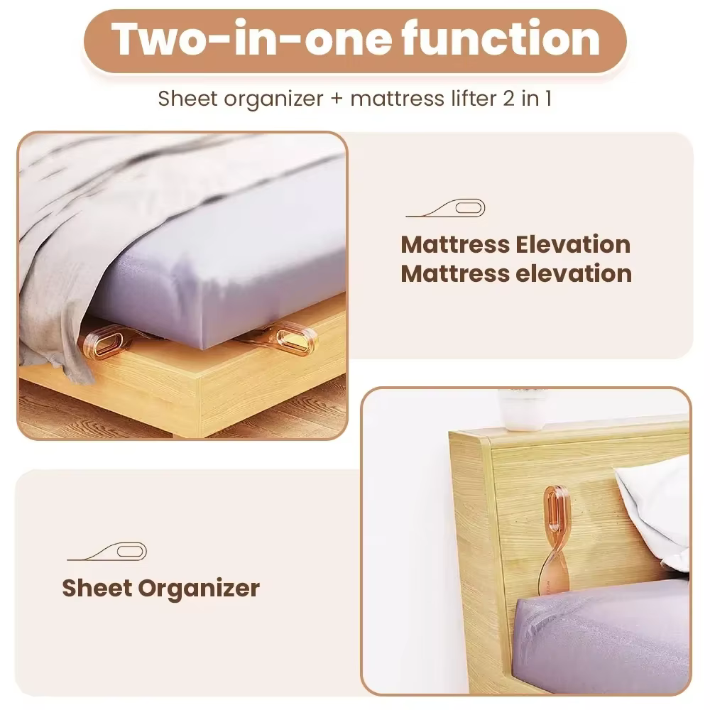 Mattress Lifter Ergonomic Bed Wedge Lightweight with Angled Leverage Design 7