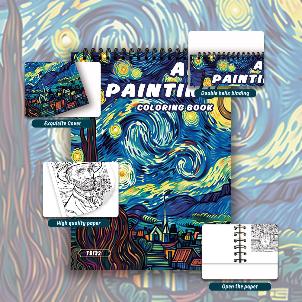 Spiral Bound Adult Colouring Book Lay-Flat Thick Paper 5