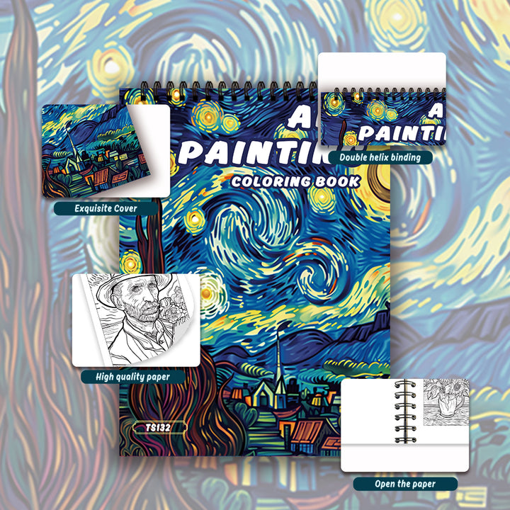 Spiral Bound Adult Colouring Book Lay-Flat Thick Paper 5