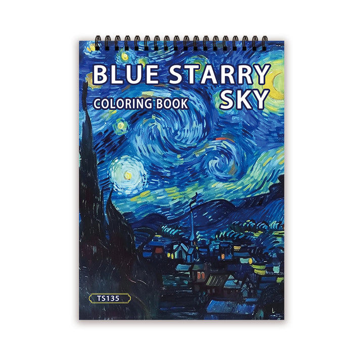 Spiral Bound Adult Colouring Book Lay-Flat Thick Paper 8