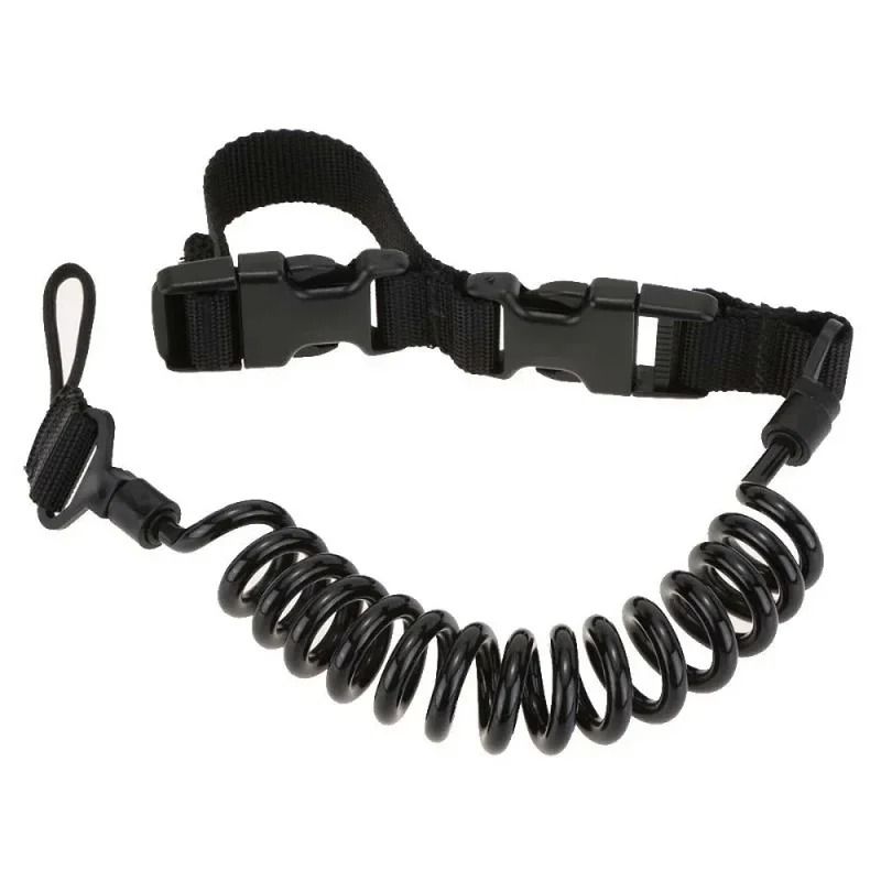 Tactical Coiled Sling Lanyard Pistol Rifle Strap 20 kg Load 3