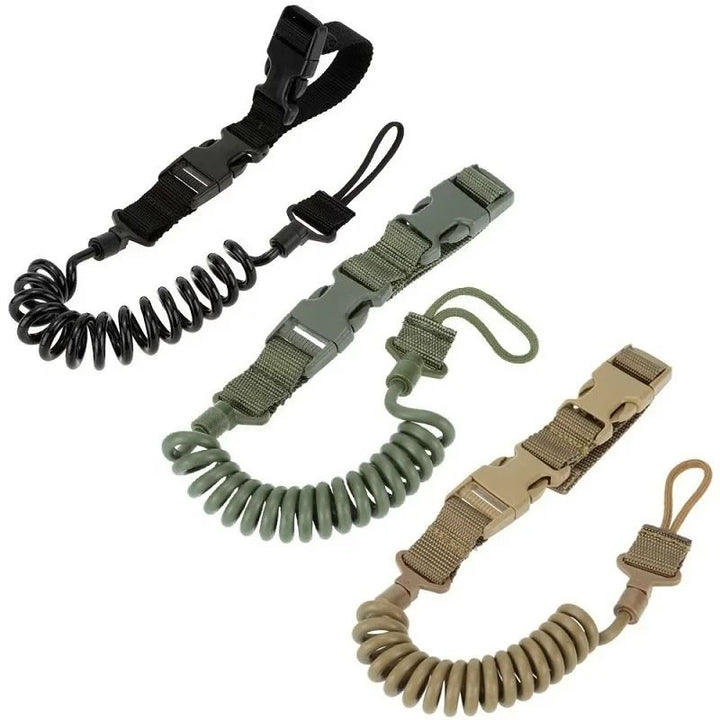 Tactical Coiled Sling Lanyard Pistol Rifle Strap 20 kg Load 6