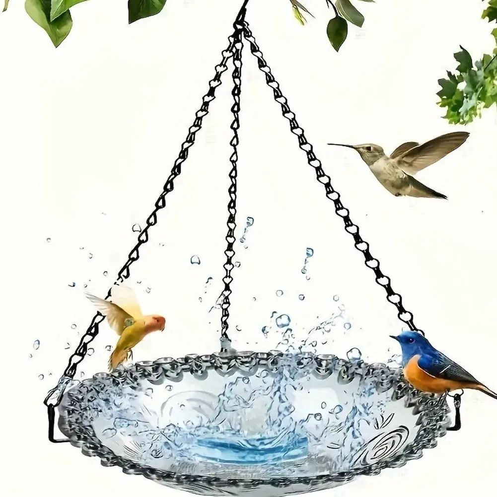 Hanging Bird Feeder for Garden and Patio | Holds Seeds, Nuts and Mixed Bird Food | Weather Resistant Outdoor Decoration 1