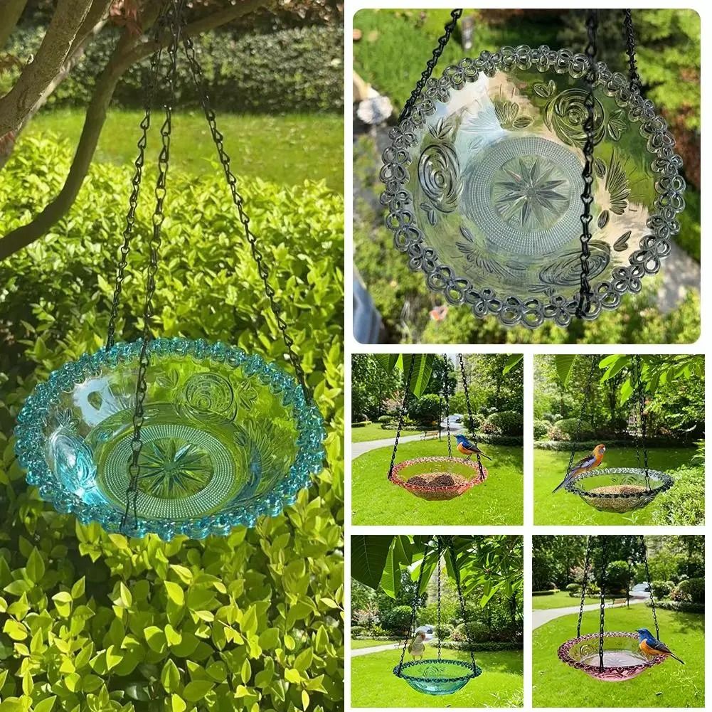 Hanging Bird Feeder for Garden and Patio | Holds Seeds, Nuts and Mixed Bird Food | Weather Resistant Outdoor Decoration 2