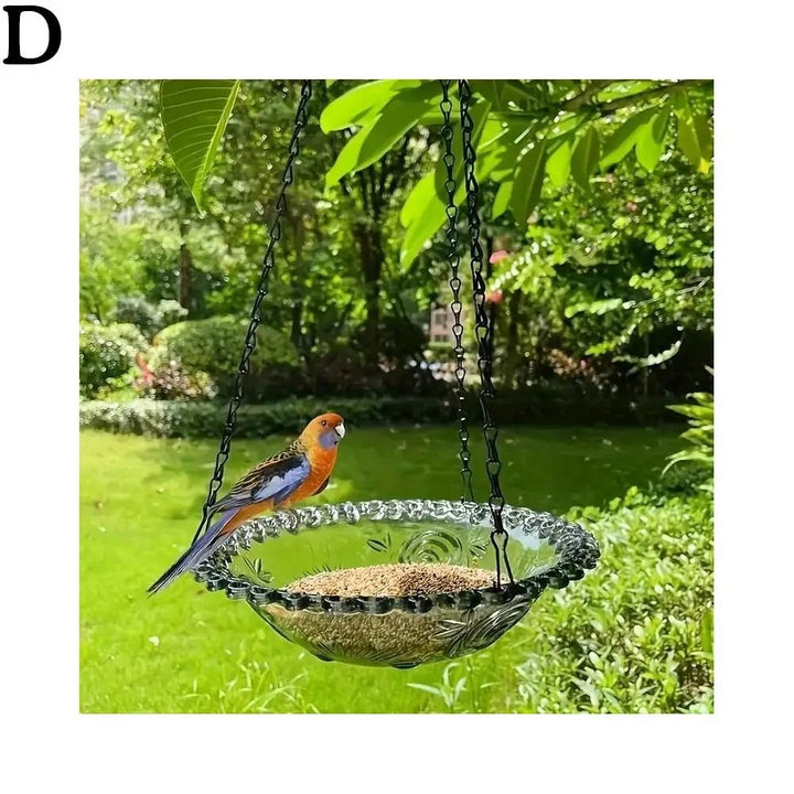 Hanging Bird Feeder for Garden and Patio | Holds Seeds, Nuts and Mixed Bird Food | Weather Resistant Outdoor Decoration 7