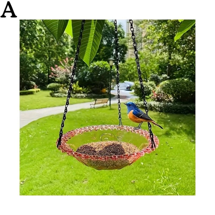 Hanging Bird Feeder for Garden and Patio | Holds Seeds, Nuts and Mixed Bird Food | Weather Resistant Outdoor Decoration 8