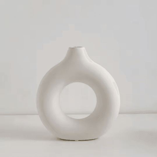 Scandinavian Donut Ring Flower Vase Matte Single Stem Holder 5