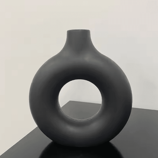 Scandinavian Donut Ring Flower Vase Matte Single Stem Holder 11