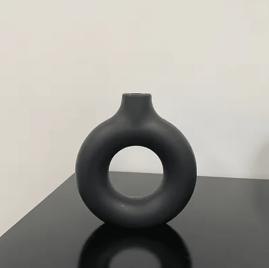 Scandinavian Donut Ring Flower Vase Matte Single Stem Holder 9