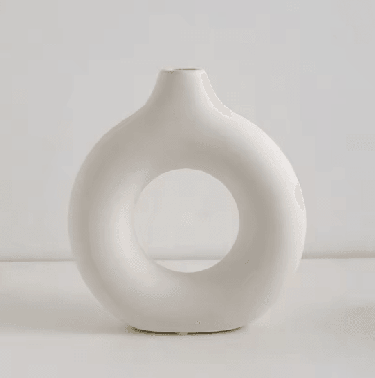 Scandinavian Donut Ring Flower Vase Matte Single Stem Holder 7