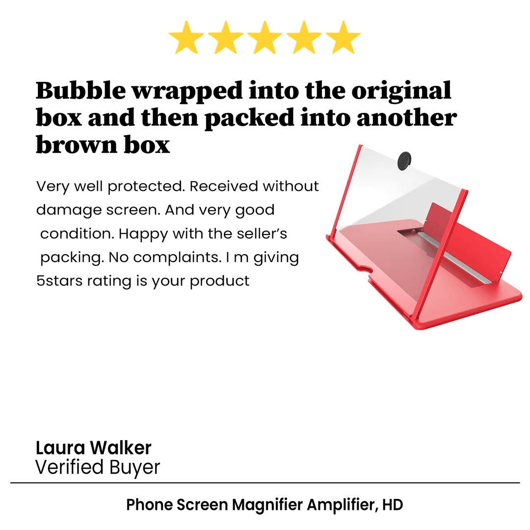 Phone Screen Magnifier HD Video Amplifier | Foldable Design with Phone Holder | Hands-Free Viewing for Movies and Gaming 13
