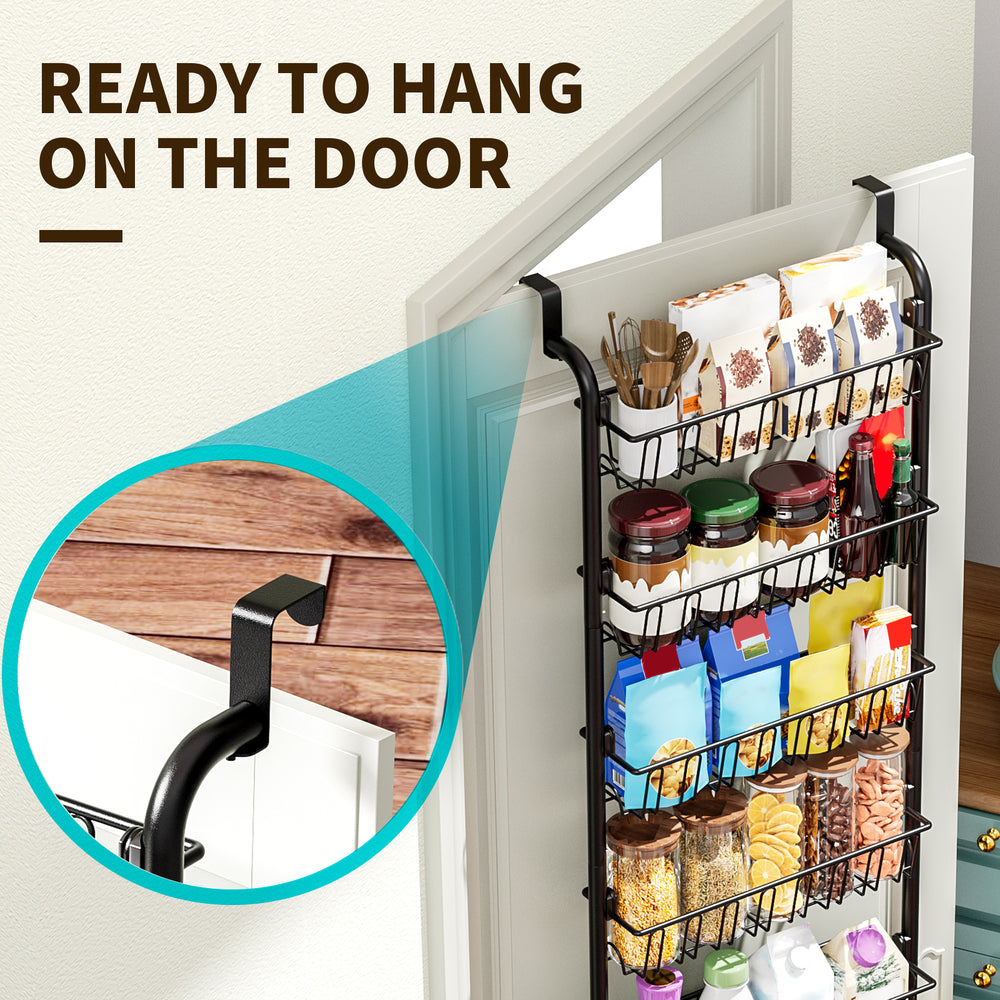 Door Hanging Storage Basket | Multi-Tier Punch Free Design | Space Saving Organiser for Bathroom, Kitchen & Closet 2