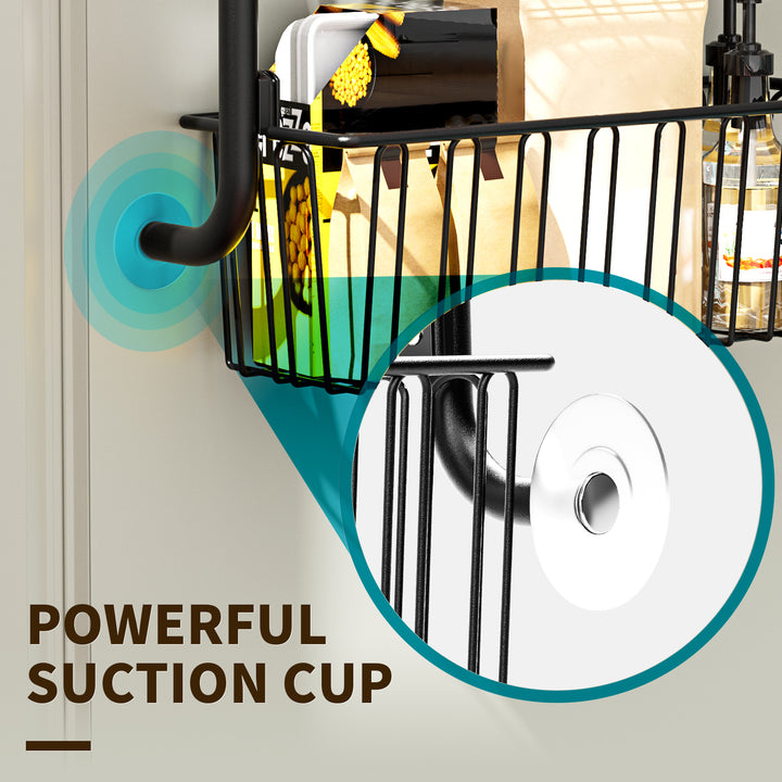 Door Hanging Storage Basket | Multi-Tier Punch Free Design | Space Saving Organiser for Bathroom, Kitchen &amp; Closet 6