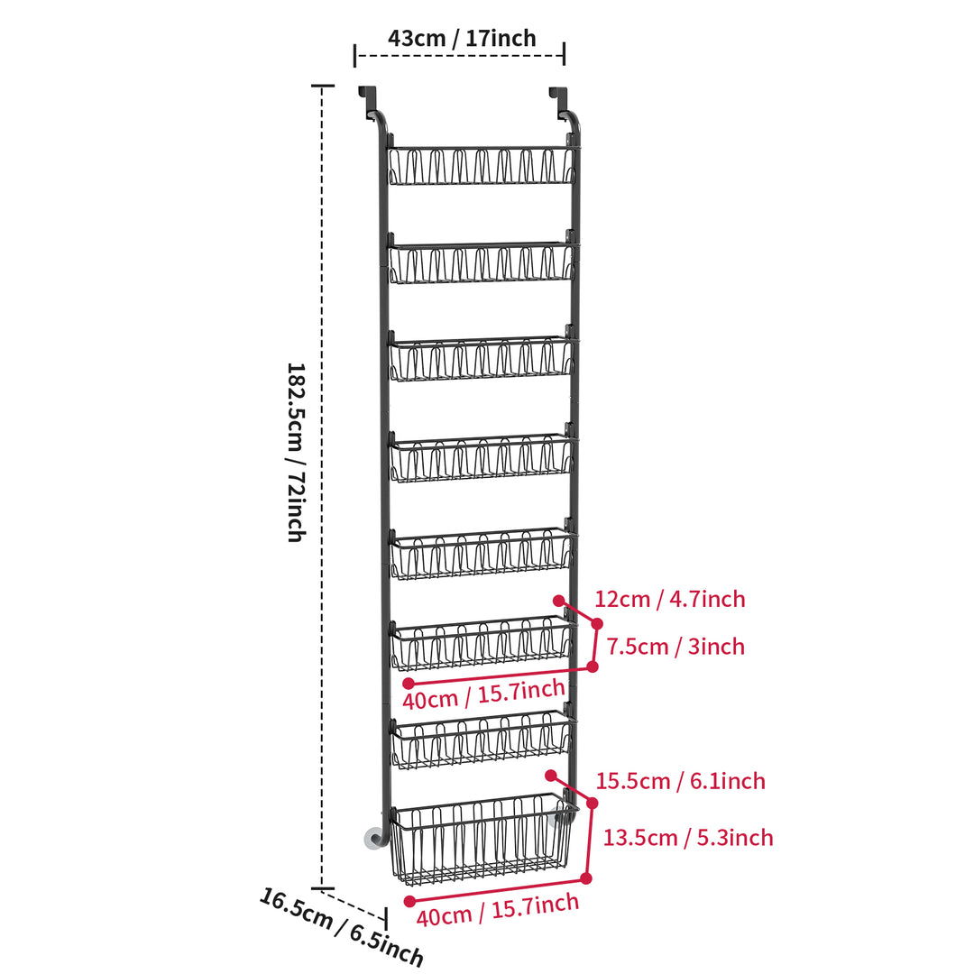 Door Hanging Storage Basket | Multi-Tier Punch Free Design | Space Saving Organiser for Bathroom, Kitchen &amp; Closet 8