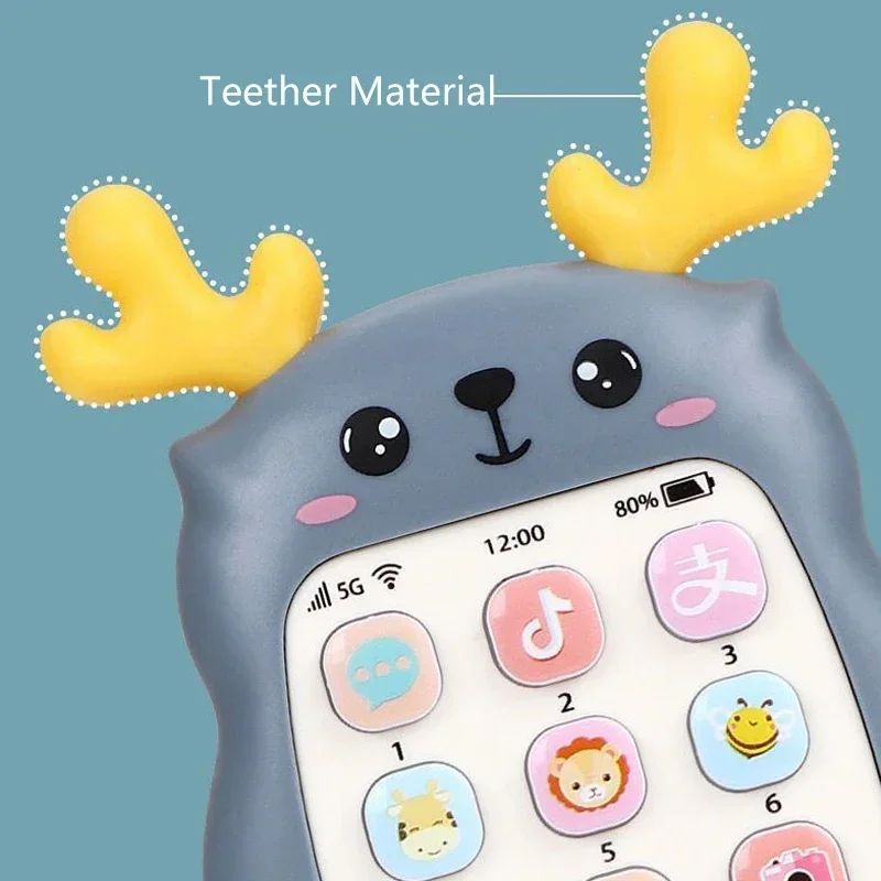 Baby Learning Phone Toy Silicone | Bilingual Voice Modes &amp; Soothing Teether | Sensory Play for Infants &amp; Toddlers 2