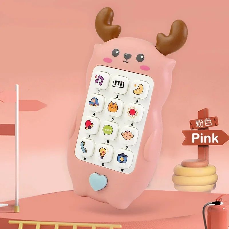Baby Learning Phone Toy Silicone | Bilingual Voice Modes & Soothing Teether | Sensory Play for Infants & Toddlers 1