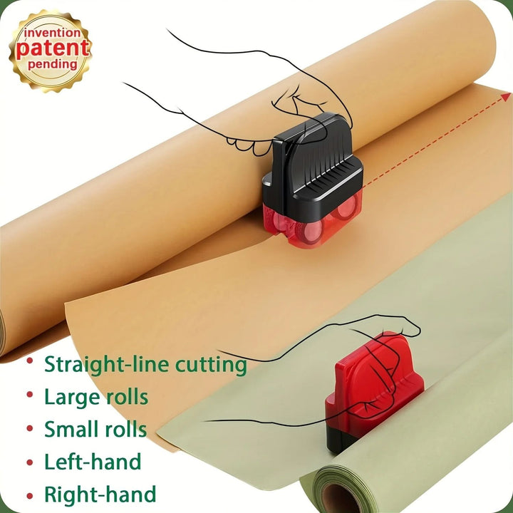 Gift Wrap Cutter Cylindrical Reusable Enclosed Blade with Clean Straight Cuts 5