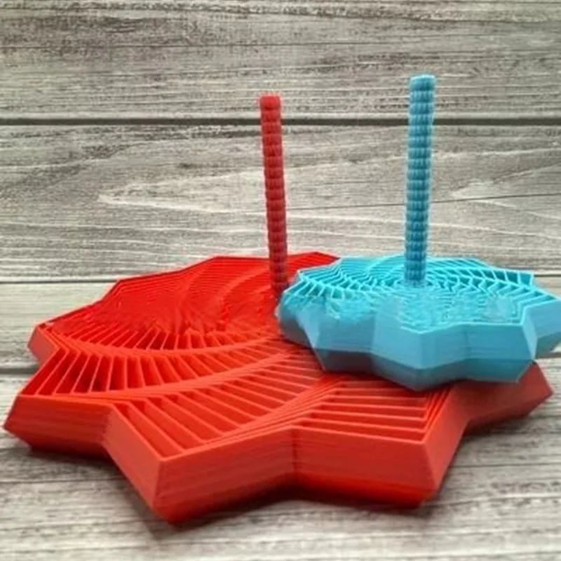 3D Spiral Fidget Toy | Expand-and-Spin Star Design, 3D-Printed Plastic | Stress Relief Desk Toy for Focus and Calm 2