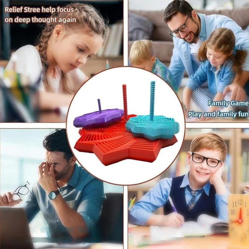 3D Spiral Fidget Toy | Expand-and-Spin Star Design, 3D-Printed Plastic | Stress Relief Desk Toy for Focus and Calm 6