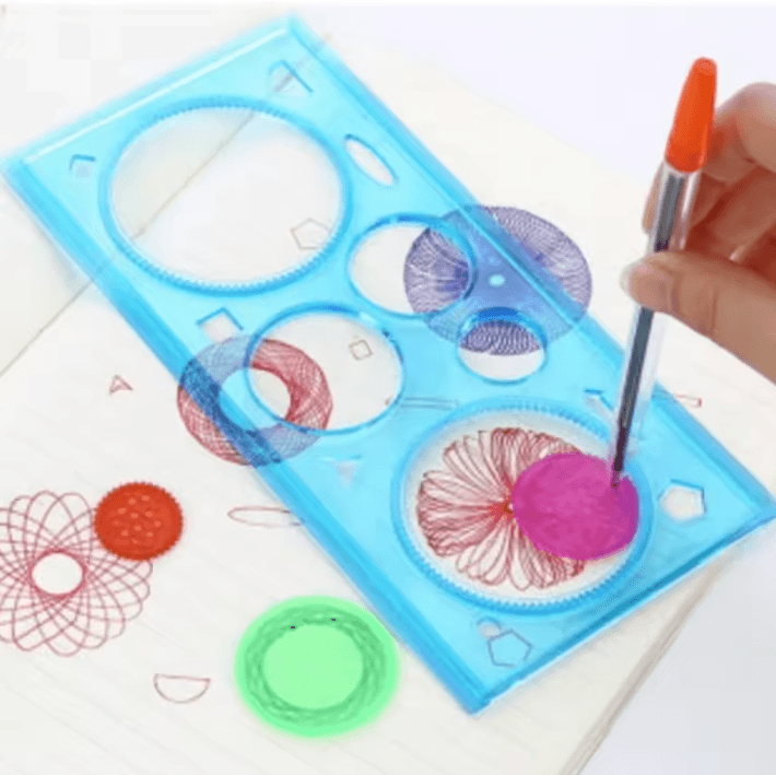Multifunctional Drawing Ruler Plastic | Puzzle Shapes &amp; Measurement Marks | Accurate Tracing for Art, Maths and Design 3