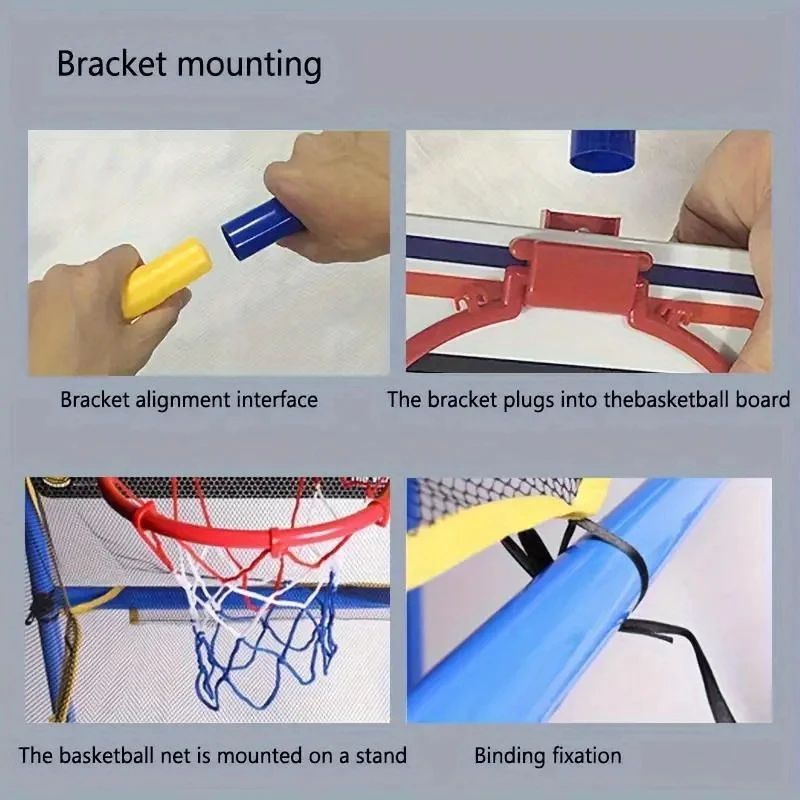 Family Basketball Game Set Arcade Kids Indoor Outdoor with Ball Pump 3