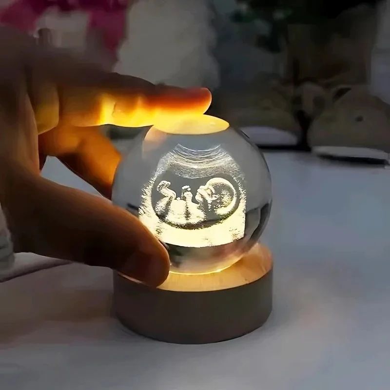 Engraved Crystal Ball Ultrasound Photo Optical Glass with Laser Engraving 3