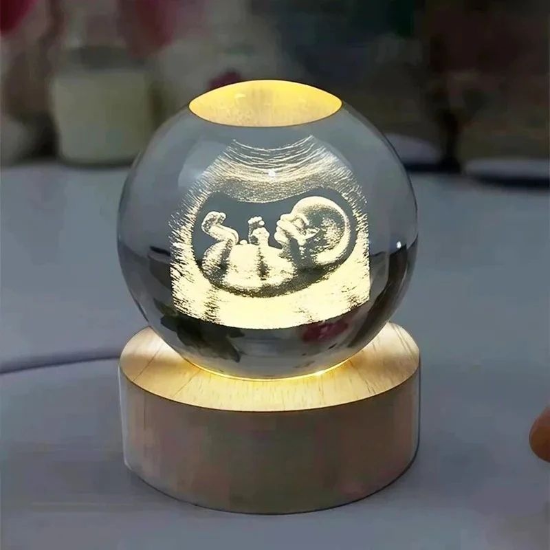 Engraved Crystal Ball Ultrasound Photo Optical Glass with Laser Engraving 5