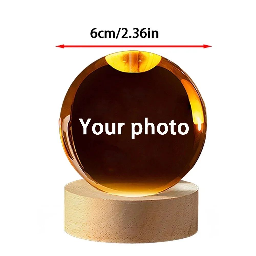 Engraved Crystal Ball Ultrasound Photo Optical Glass with Laser Engraving 7
