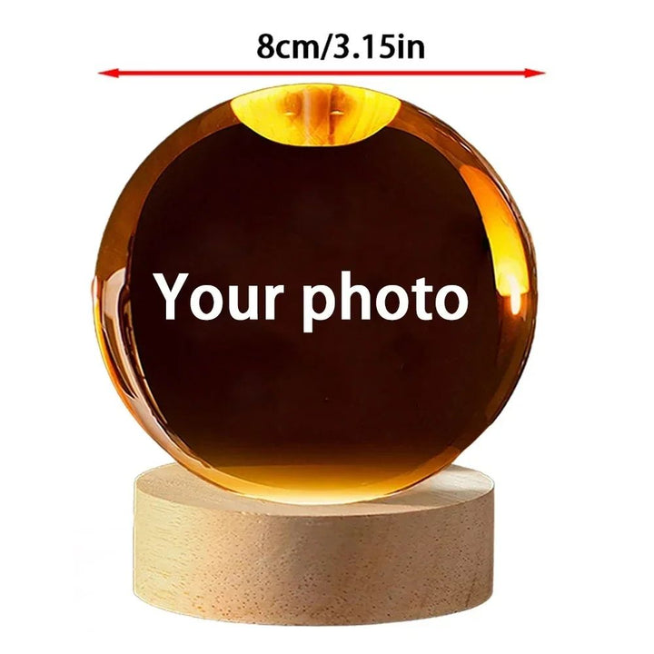 Engraved Crystal Ball Ultrasound Photo Optical Glass with Laser Engraving 8